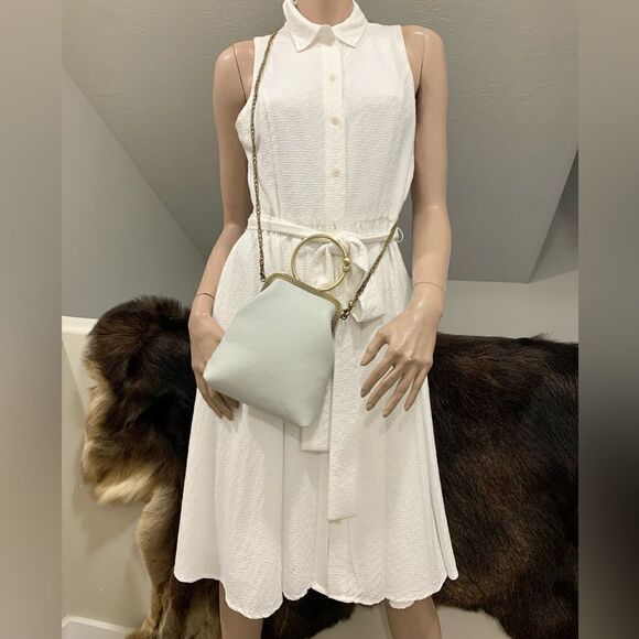 Handsewn Vintage Oriental Style Genuine Leather Kisslock Wristlet/Crossbody - Picture 8 of 13